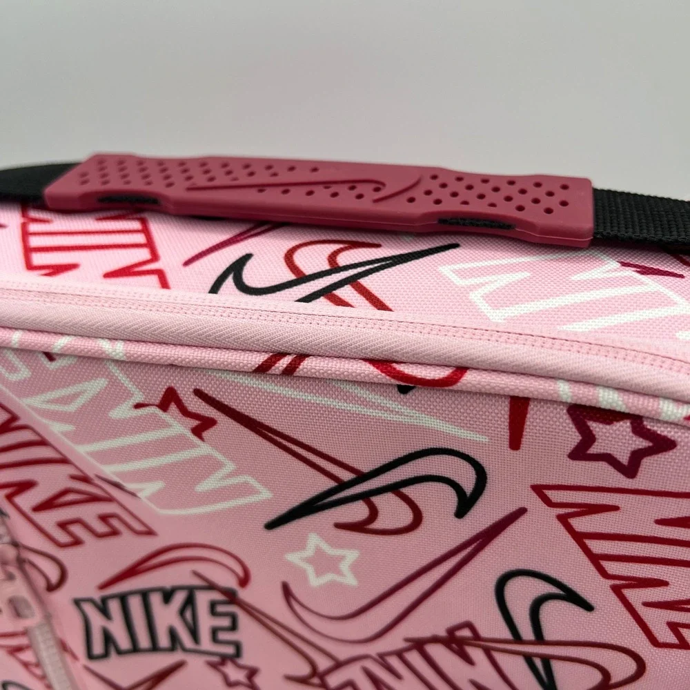 Nike Hard Shell Lunch Box Medium Soft Pink Swoosh Logo back to school
